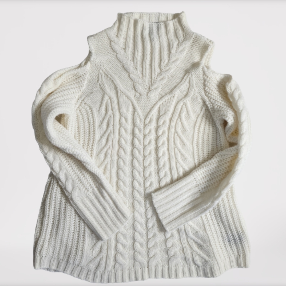 Nicole by Nicole Miller Women's Fisherman Sweater size Large